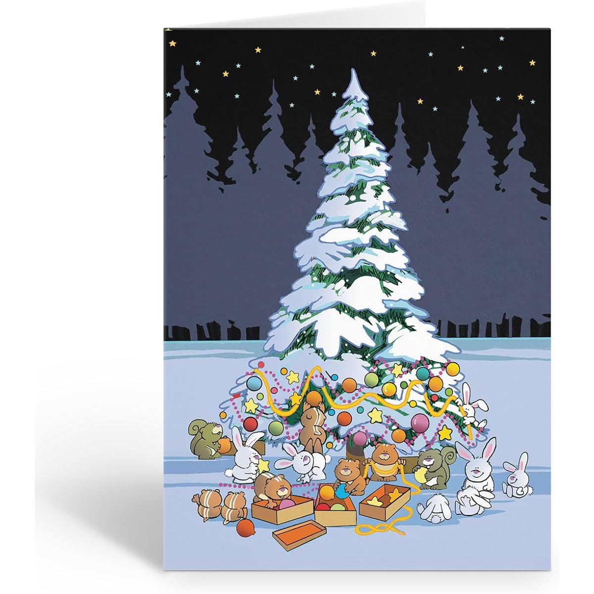 Stonehouse Collection Forest Animals Christmas Cards Tree Decoration Christmas Cards 12 Christmas Cards 12 Christmas Cards & Envelopes (Forest Animals Christmas)