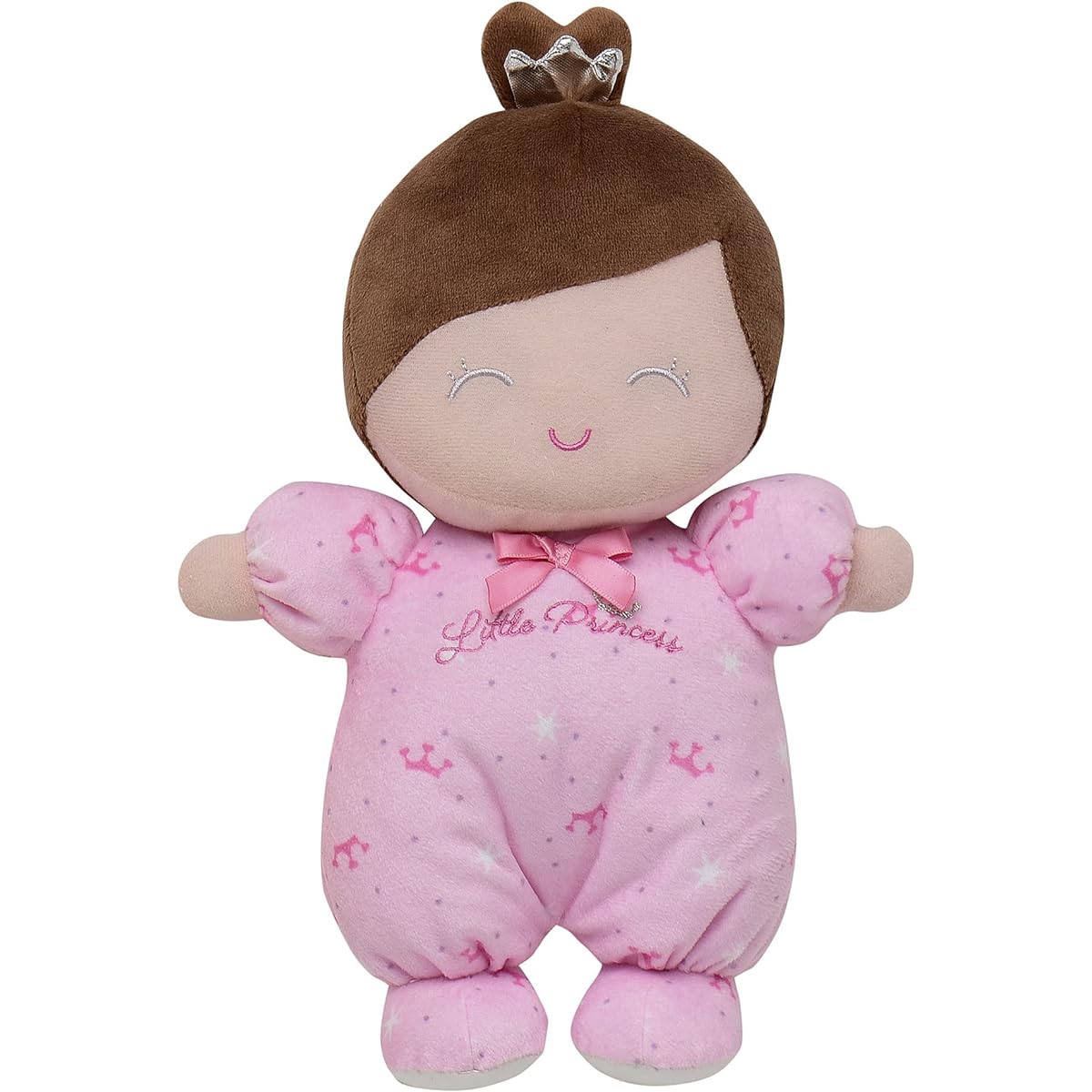 Little Me Plush Baby Doll Tina with Satin (Pink Floral 11")