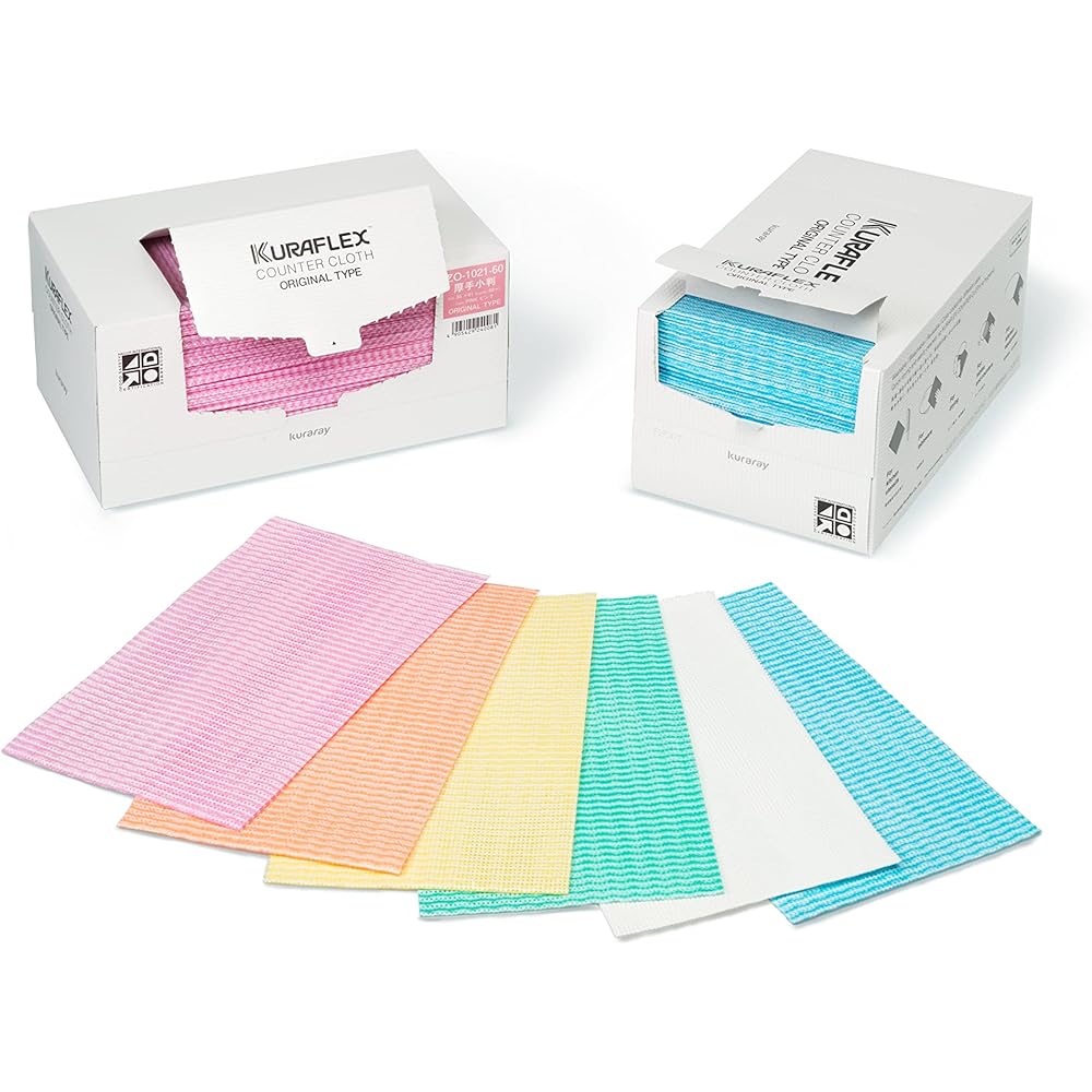 Kuraray Kuraflex Counter Cloth ZN-610-100 100 pieces (sold in 6 box cases) 100% rayon non-woven fabric thin 30 x 61 cm White