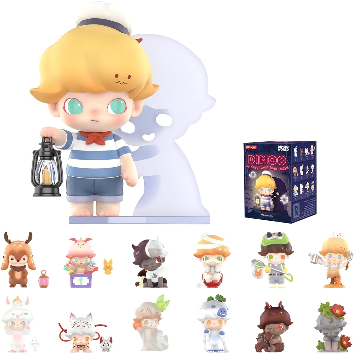 POP MART DIMOO No One's Gonna Sleep Tonight Blind Box Figure Random Design Toy Modern Home Decor Collectible Toy Set for Desk Accessories 1 Piece