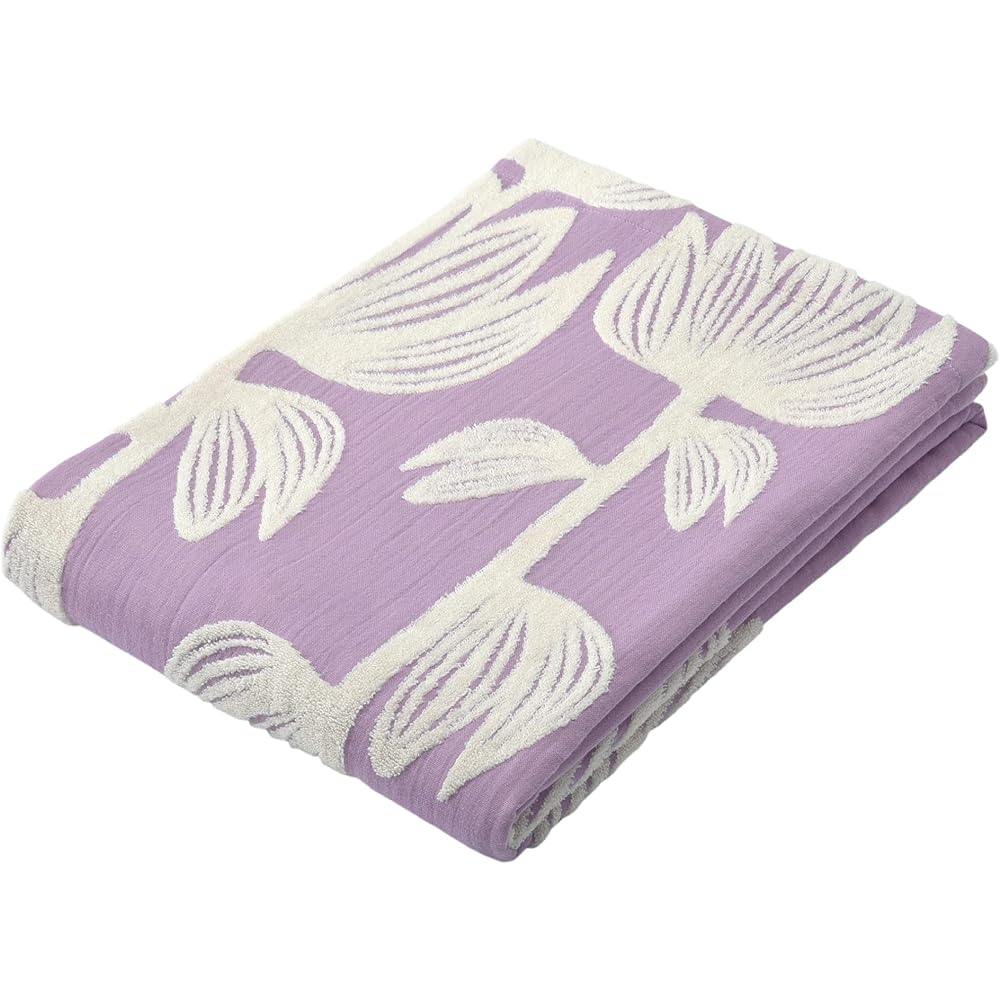 Nishikawa Towel Blanket Single Washable 100% Cotton Finlayson Alma Soft Gauze Pile Purple FR03802005