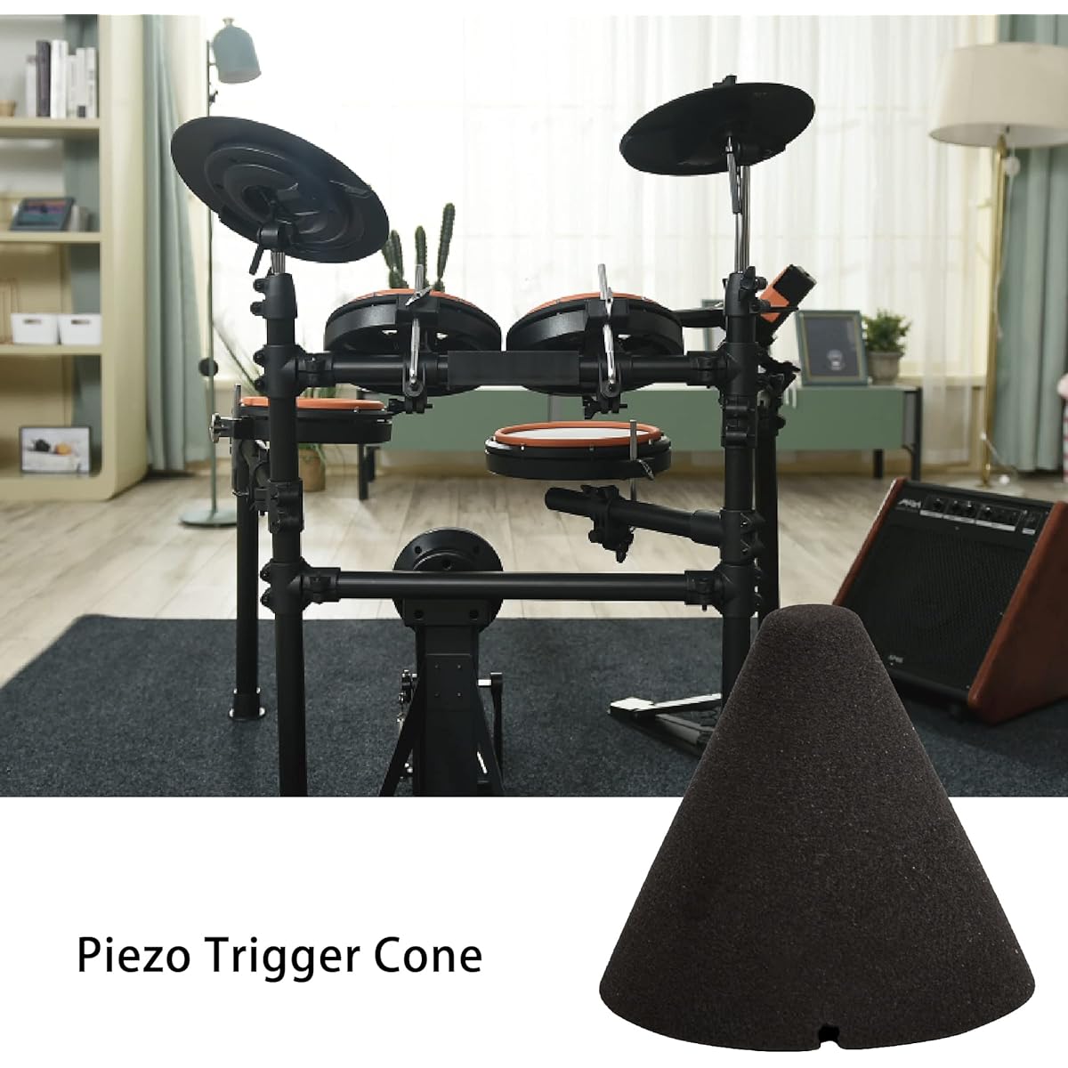 BQLZR Piezo Trigger Cone for Electronic Drum Percussion Parts 1.38 x 1.45 Inch 5 Pack