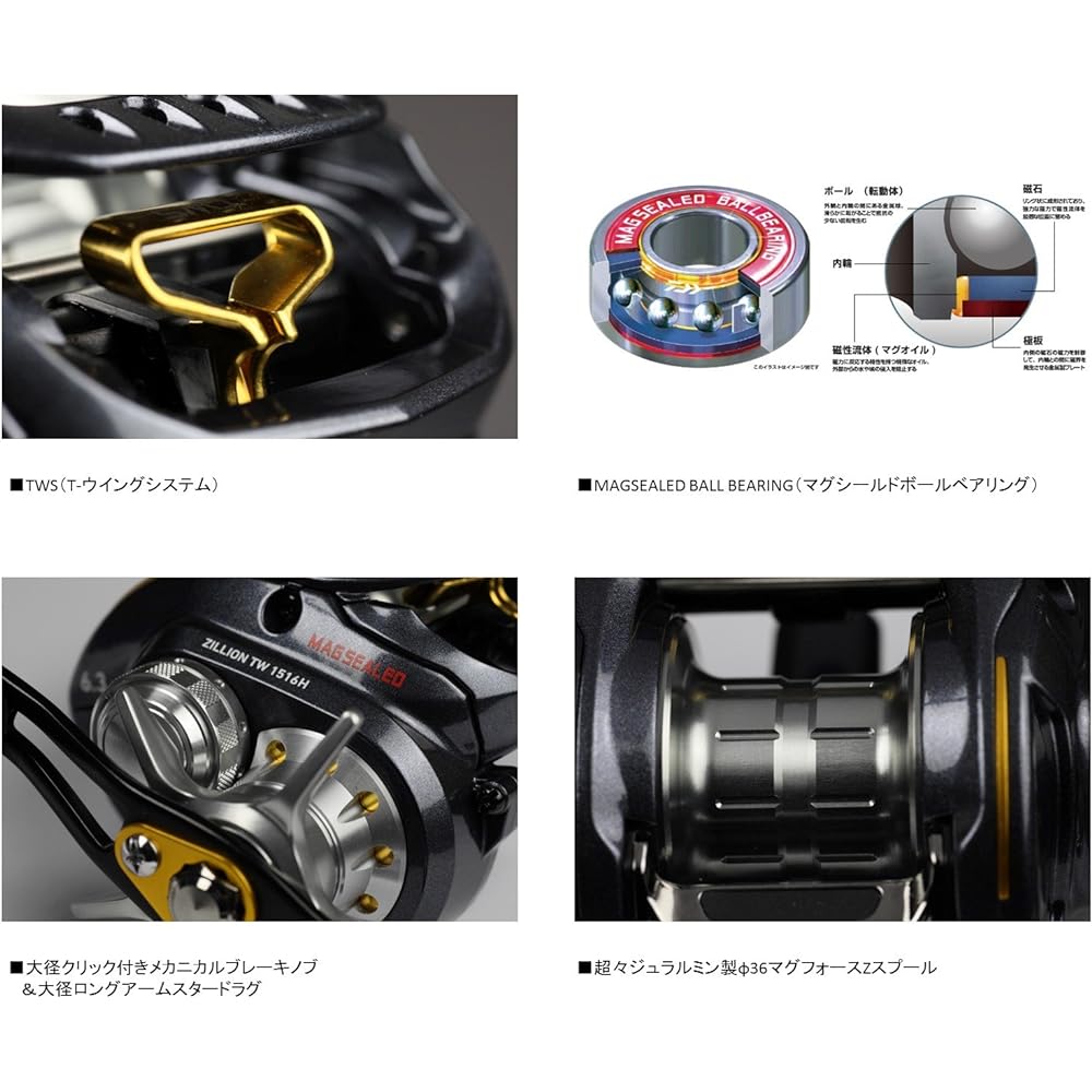 DAIWA Bait reel Zillion TW 1516 (right/left handle) 2015 model