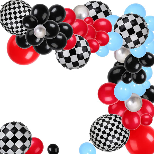 108 Pieces Race Car Birthday Balloons Monster Truck Vintage Race Ca Balloon Garland Arch Kit for Baby Shower 1st Birthday Race Car Theme Party Decorations Supplies