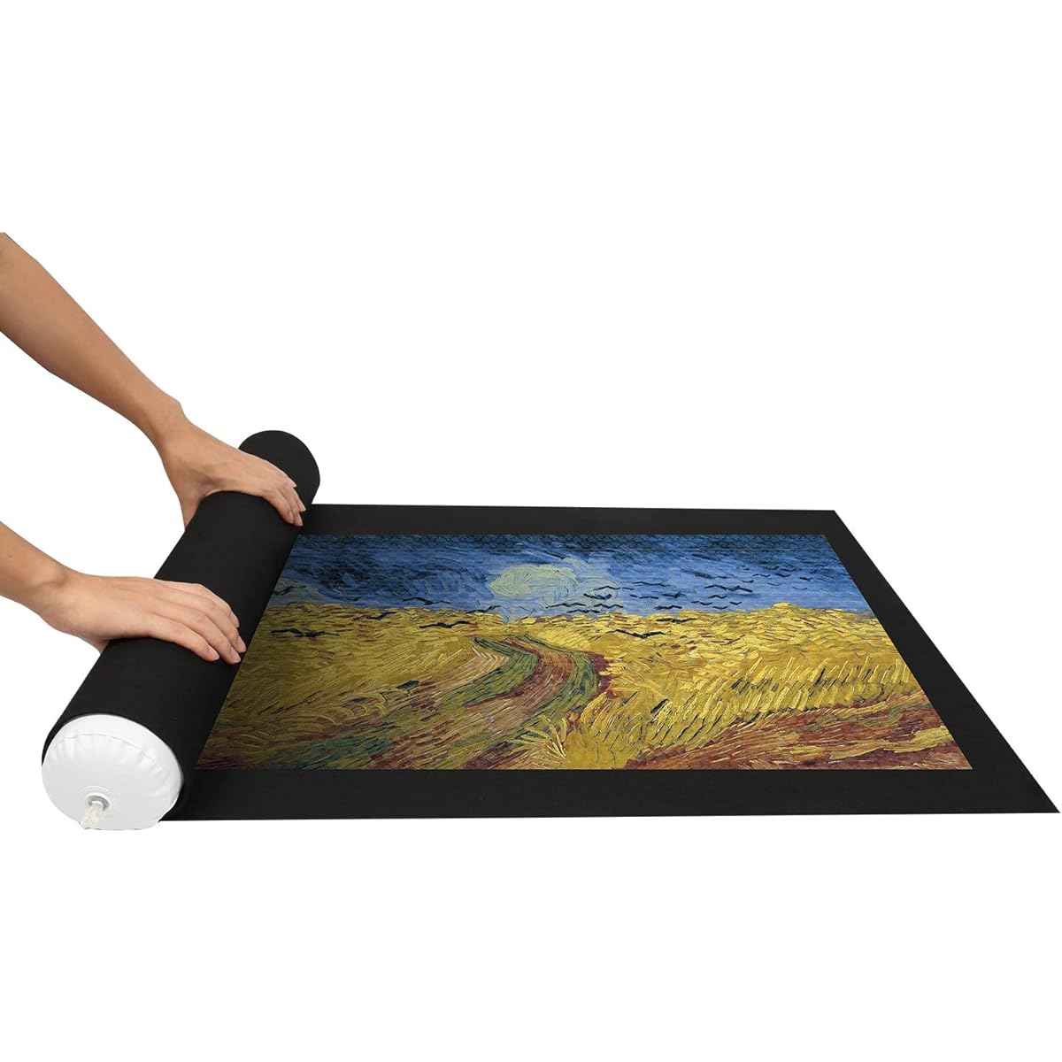 Becko Jigsaw Puzzle Roll-Up Mat with 4 Sorting Pouches & Drawstring Storage Bag, Puzzle Storage Felt Mat for up to 1,500 Pieces, Eco-Friendly Materials, for Jigsaw Puzzle Players