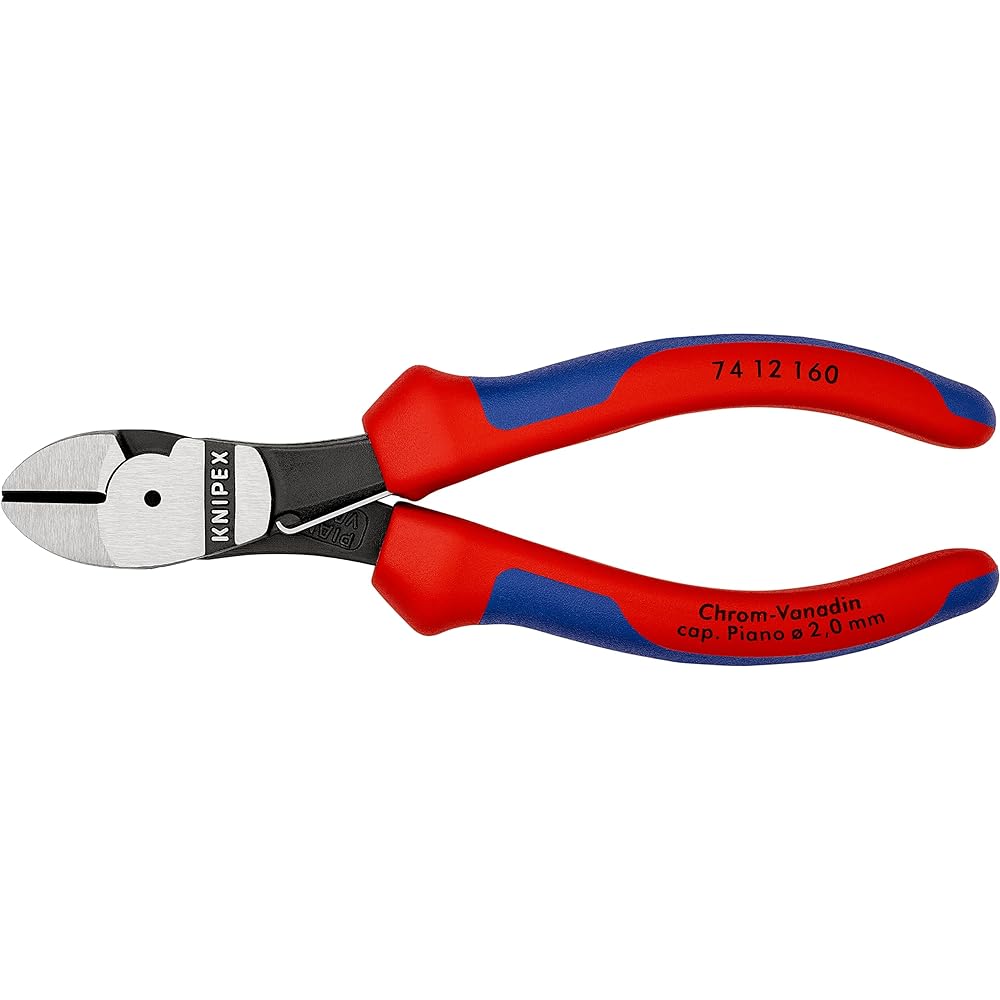 KNIPEX 7412-160 Strong diagonal nippers with spring (SB)