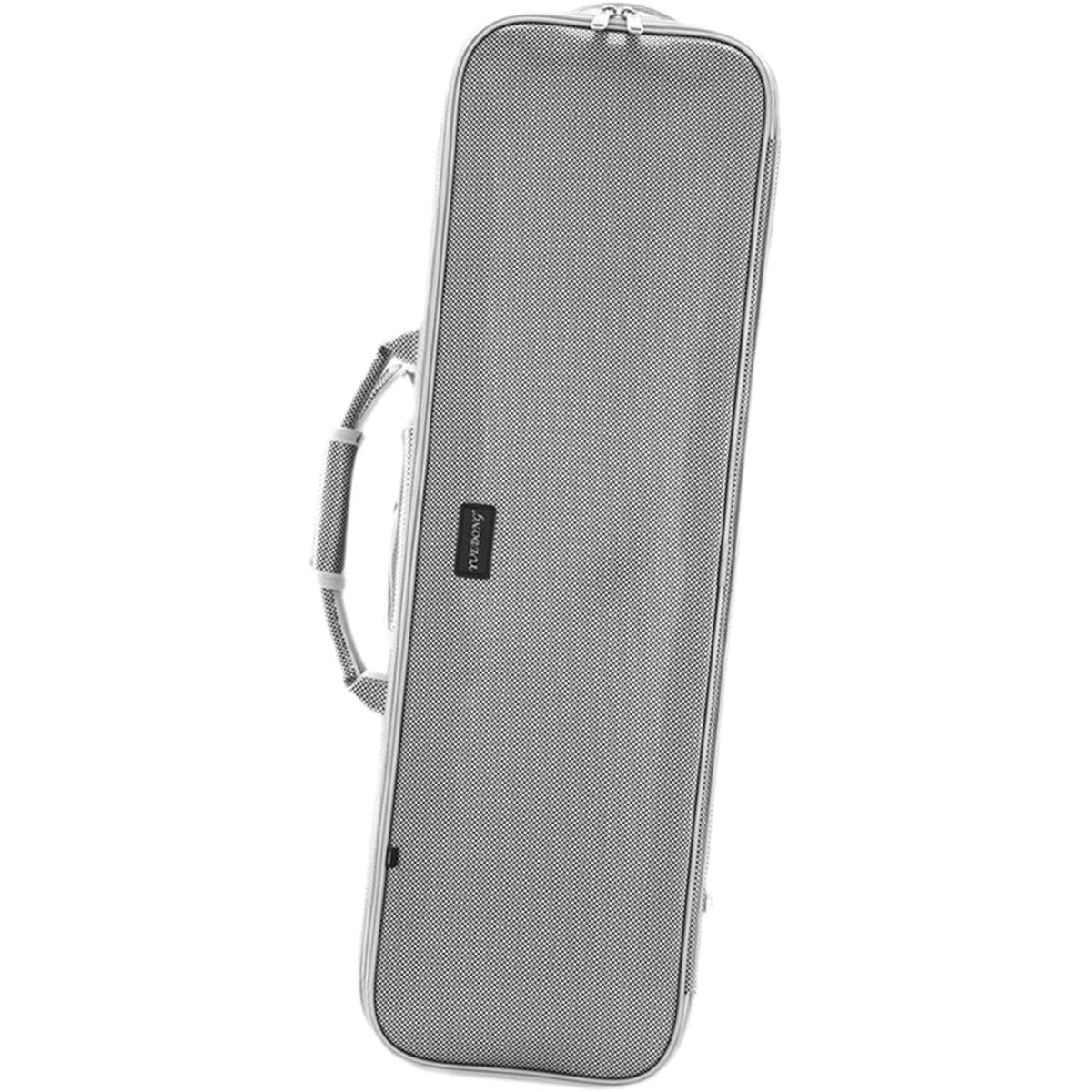LOL-FUN Violin Storage Box Fiddle Handbag Full Size 4/4 Musical Hard Shell PU Leather Waterproof Instrument Case for Players, Silver