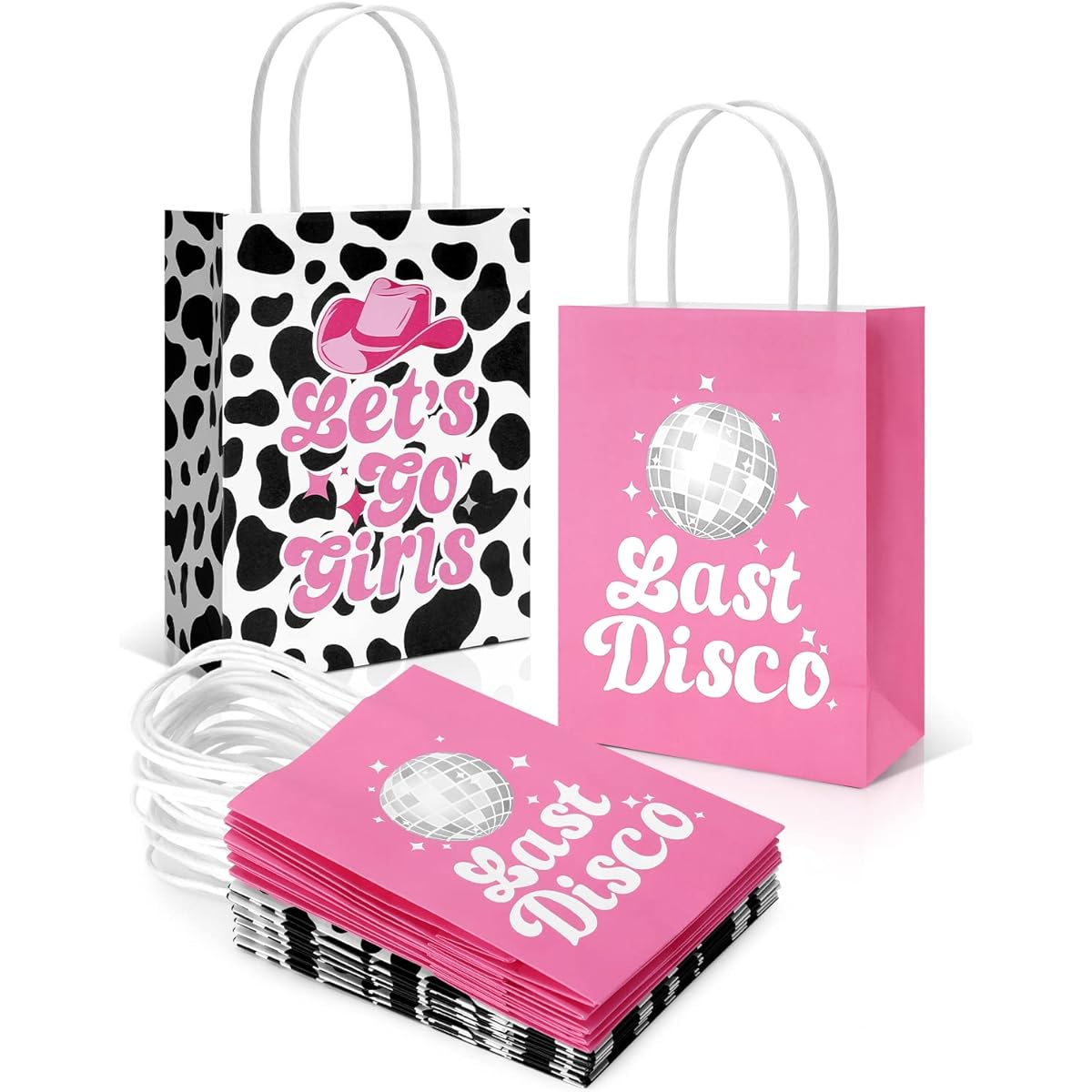 Sinasasspel Bachelorette Party Bags, Disco Cowgirl Favor Bags, Last Disco Party Hangover Kit Bags, Last Disco Bridal Shower, 70s Theme Retro Bachelorette Party Supplies