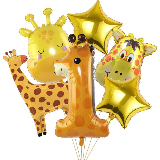 40 Inch Giraffe Balloon Birthday Decoration Balloon Birthday Foil Balloon Wild One Baby Shower Decoration Jungle Animal Theme Party Supplies