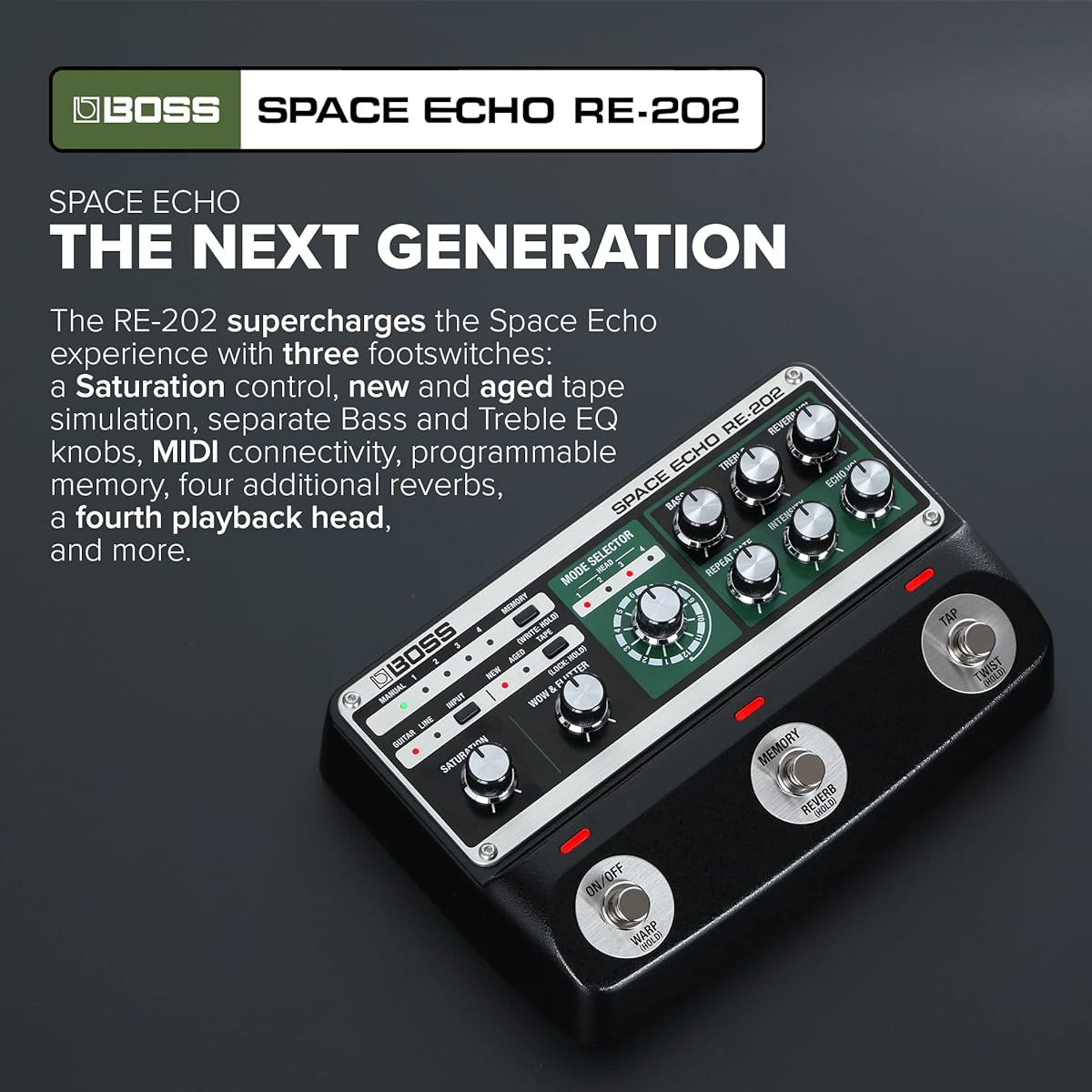 BOSS RE-202 Space Echo Space Echo Echo Delay Reverb Guitar Effector