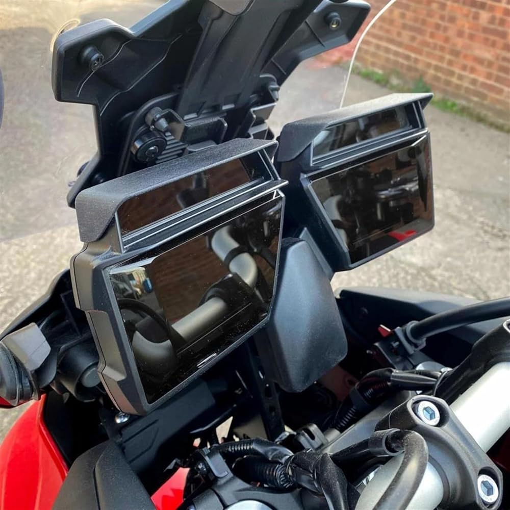 Sag Trace9GT Motorcycle Instrument Hat Sun Meter Cover Guard TFT Peak Guard Sun Visor with Yamaha Trace 9 GT 2021 2022 2023 Sun Visor Instrument Hat (Size : Black)