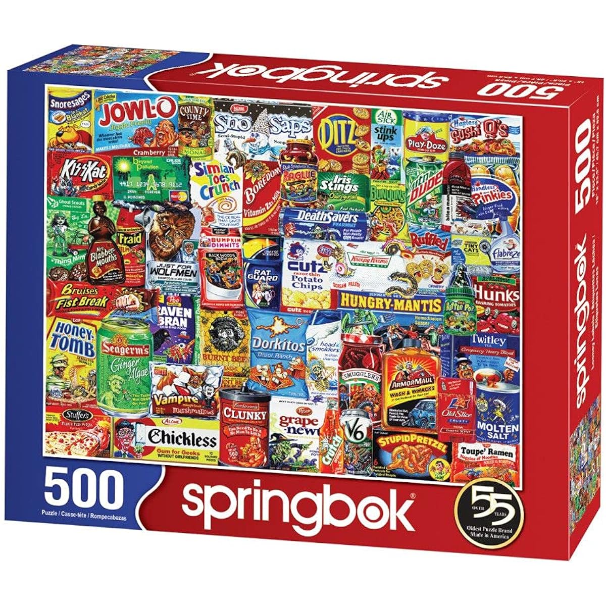 Springbok 500 Piece Jigsaw Puzzle Looney Labels - Made in the USA 500 Multi