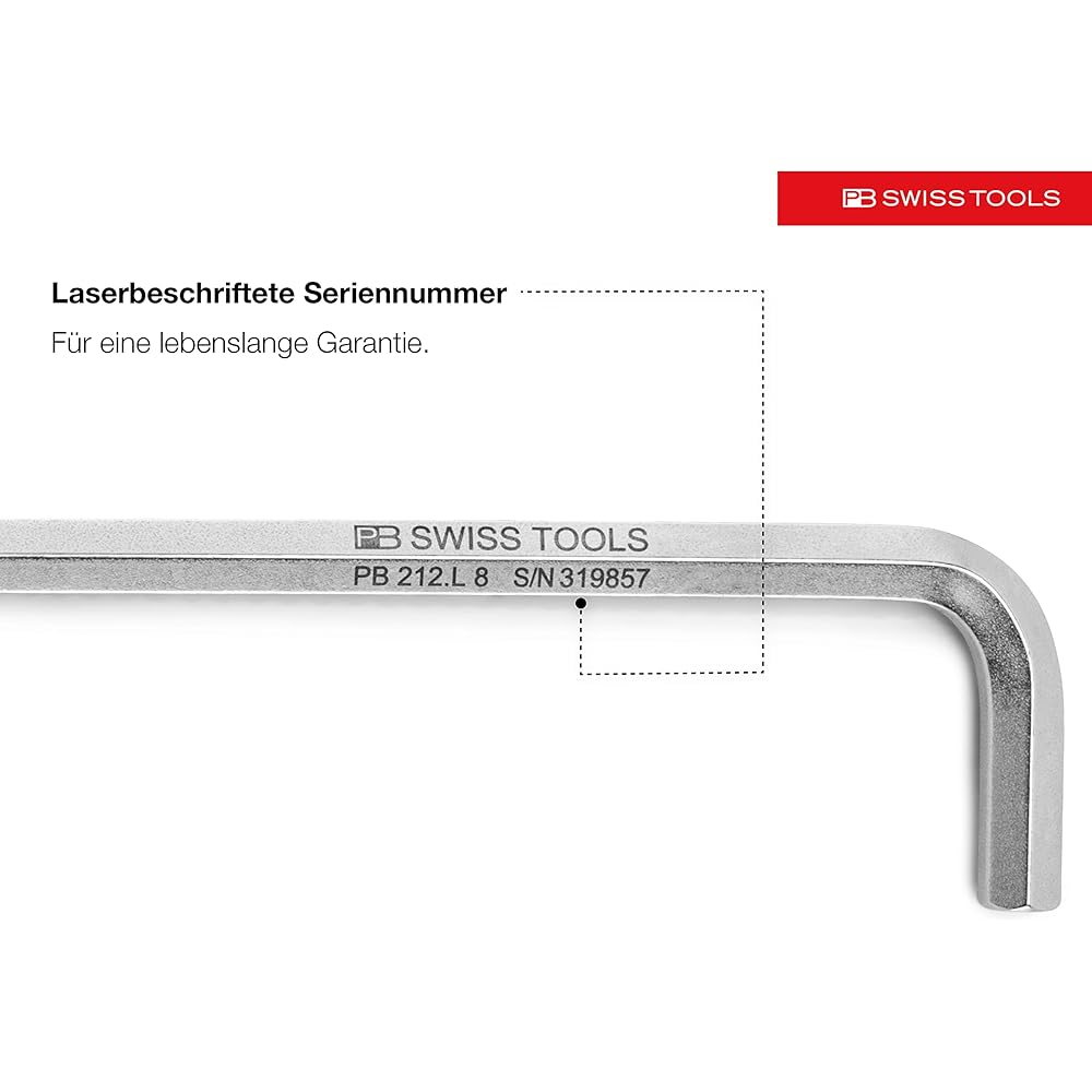 PB SWISS TOOLS PB SWISS TOOLS Long hex wrench set with ball 212LH8CN