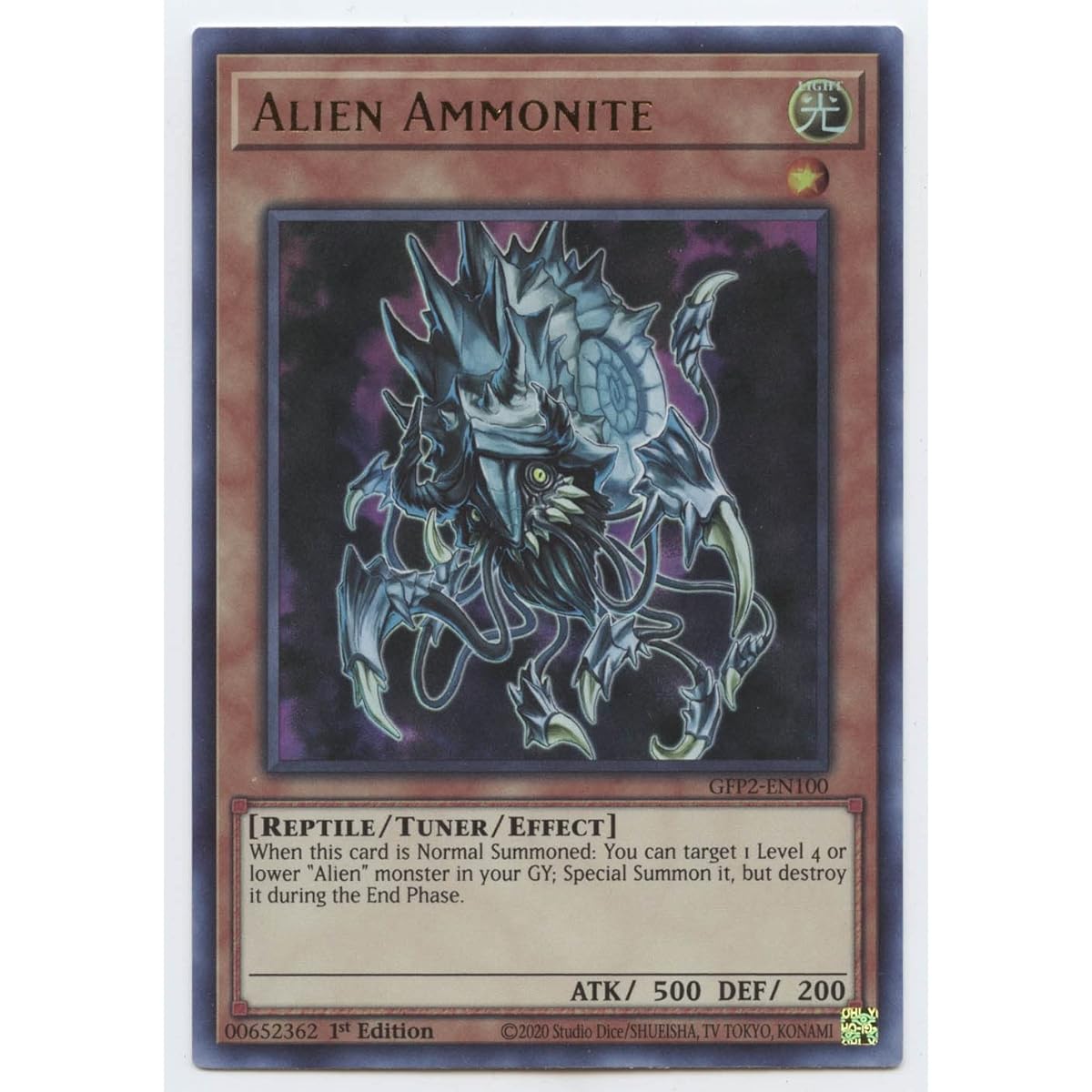 Alien Ammonite - GFP2-EN100 - Ultra Rare - 1st Edition.