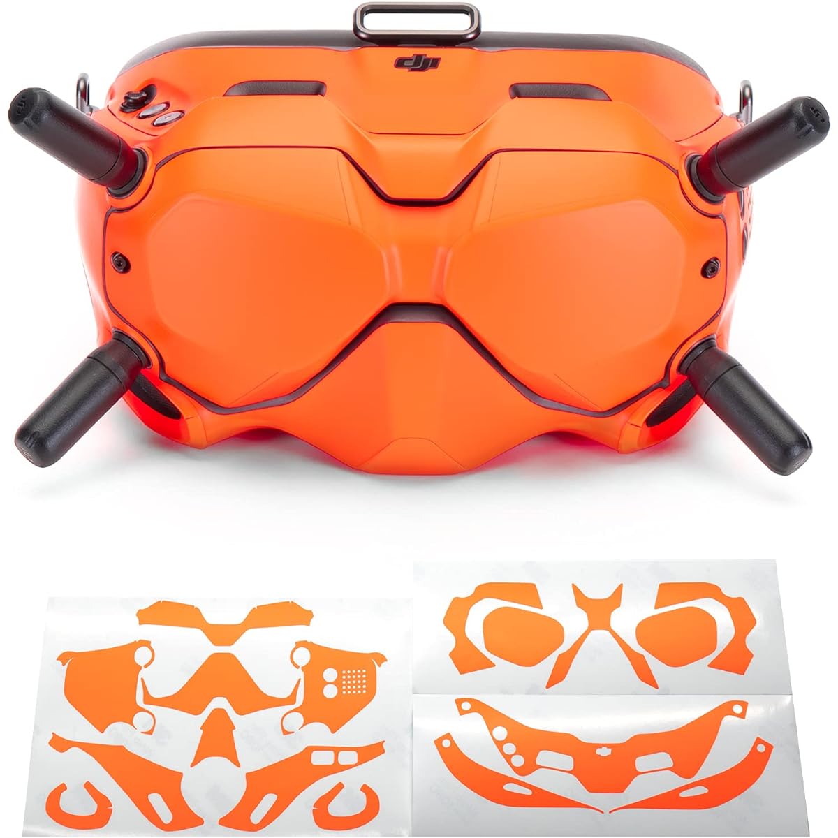 WRAPGRADE Skin Sticker for DJI FPV Goggles V2 (Neon Orange)
