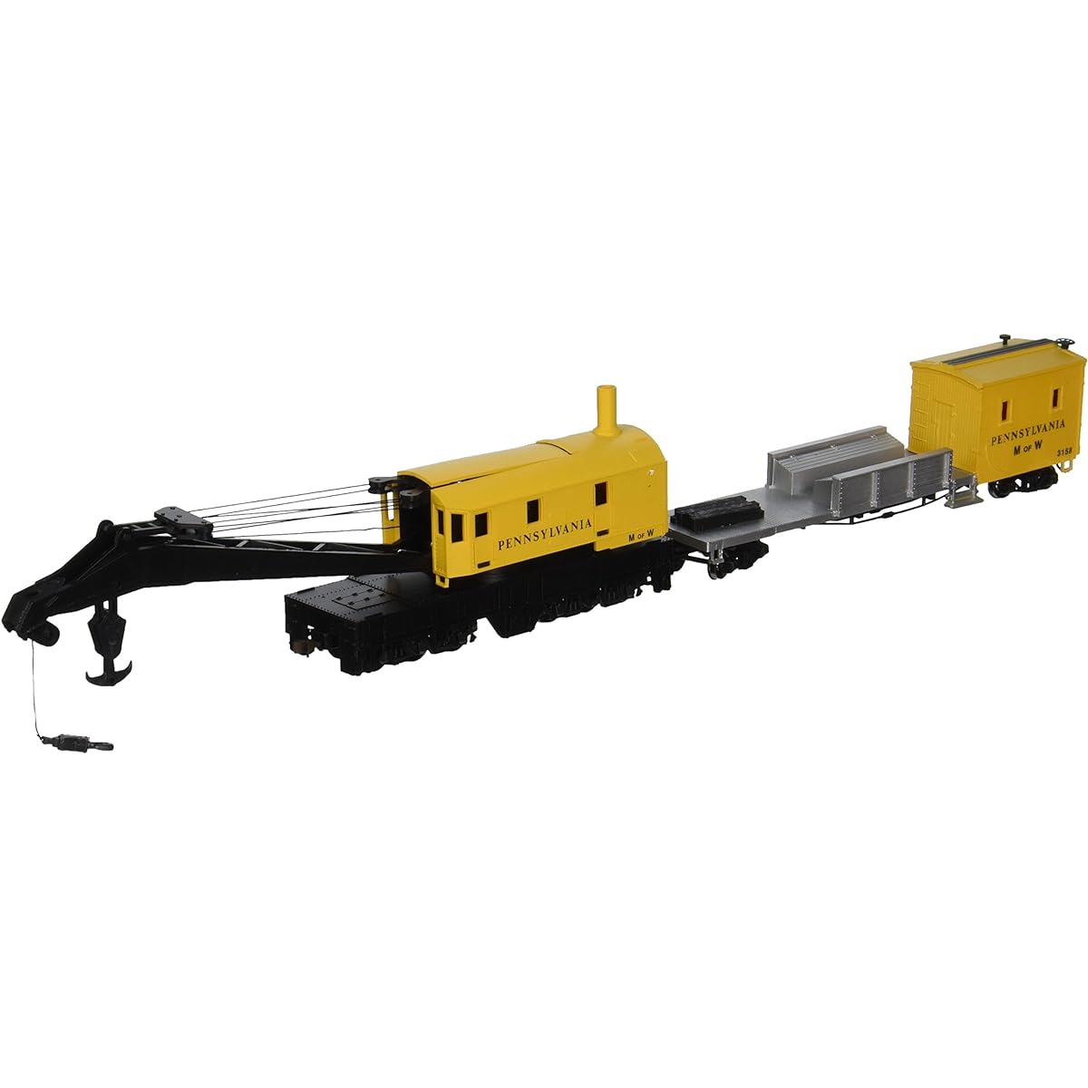 Bachmann Trains - 250 Ton Steam Crane & Boom Tender - PENNSYLVANIA - HO Scale