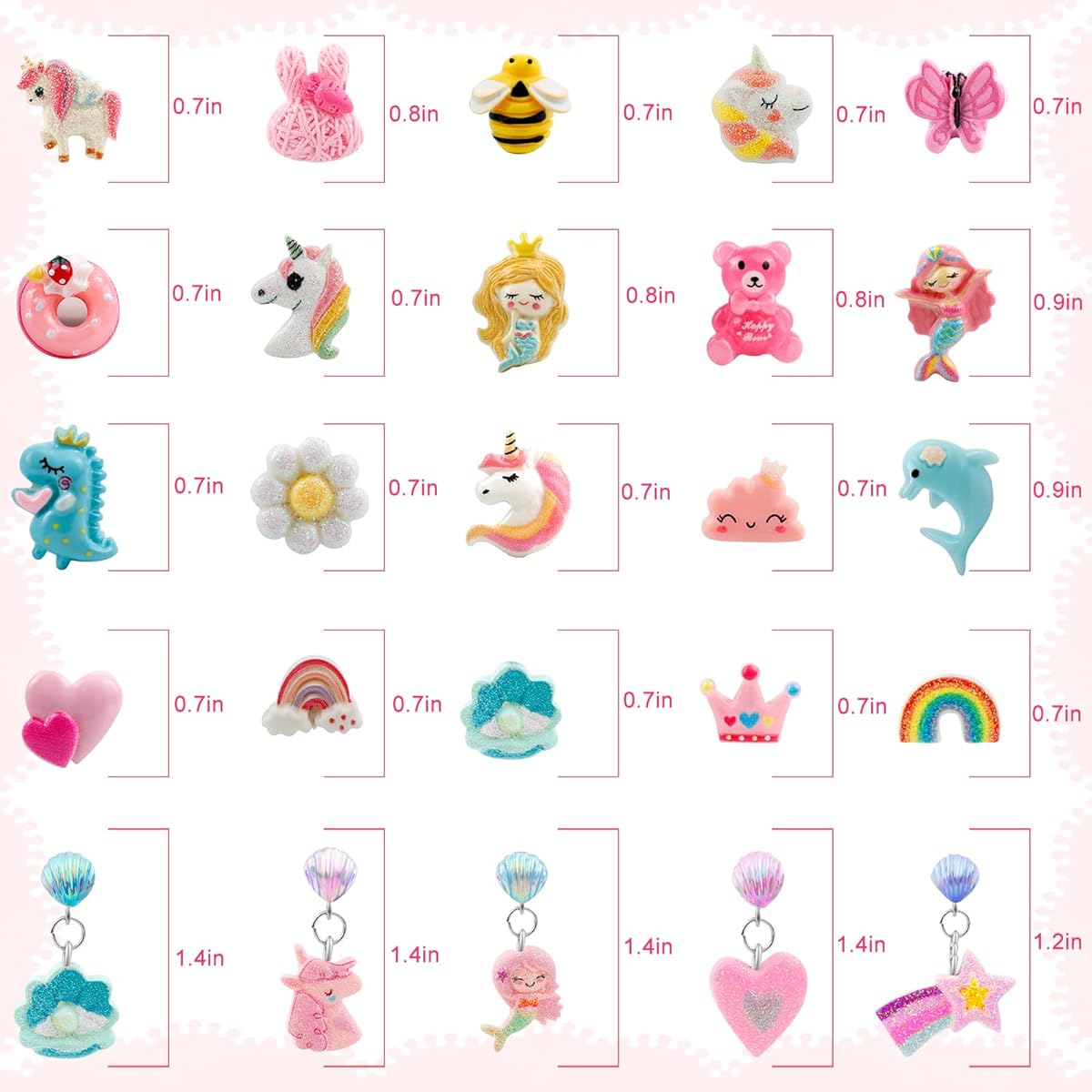 GreatMH 25 Pairs Kids Clip On Earrings for Girls, Hypoallergenic Clip Earrings, Princess Play Jewelry, Party Favors, Gifts for Girls, No Plastic Gems, No Plastic Gems