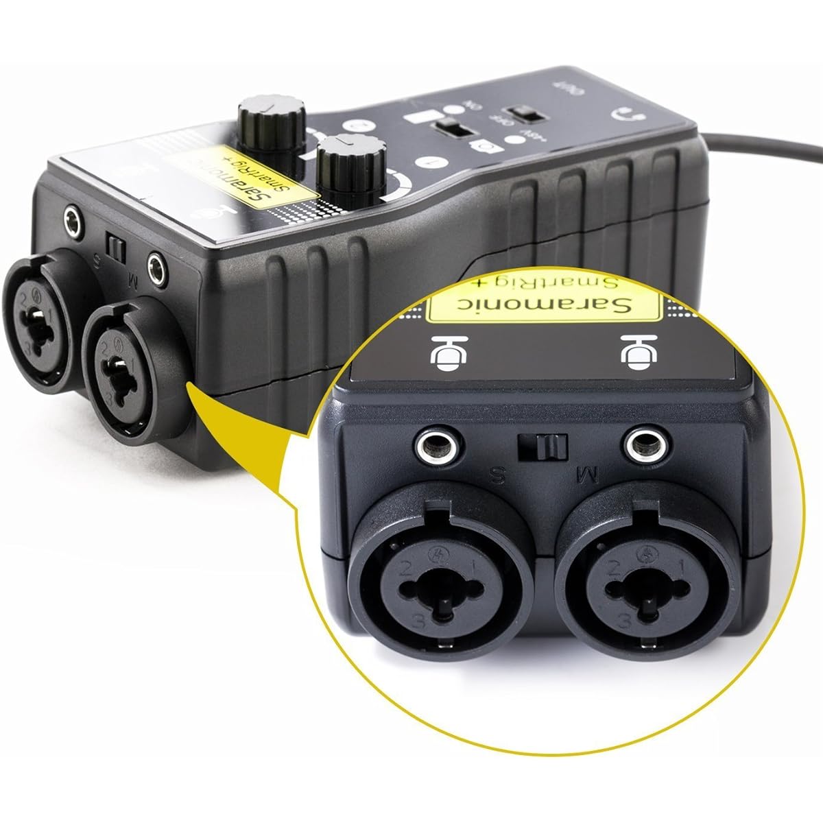 Saramonic SmartRig+ 2 Channel XLR/3.5mm Karaoke Microphone Audio Mixer Preamp & Guitar Interface for DSLR Camera Camcorder iPhone 13 12 iPad iPod Android Smartphone Guitar