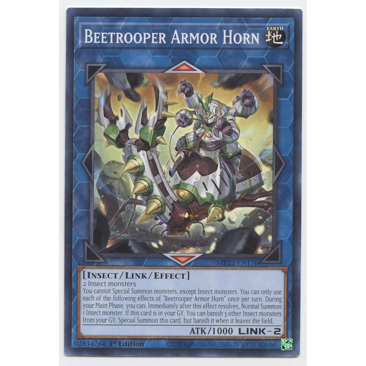 Beetle Trooper Armor Horn - MP22-EN176 - Common - 1st Edition.