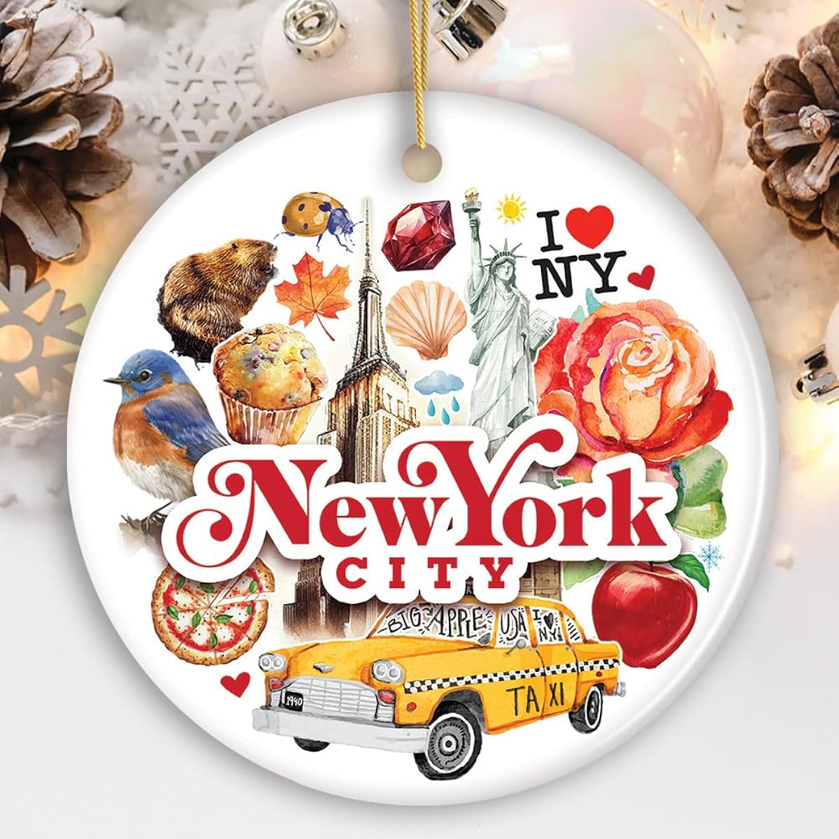 National Park Christmas Ornaments (Unique NYC Vibes Artwork Christmas Ornaments)