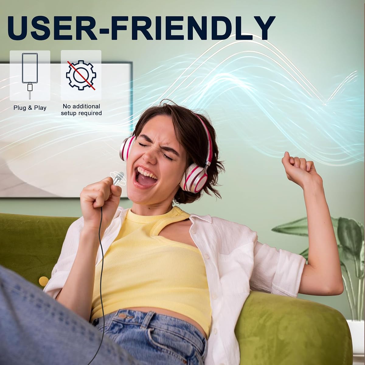 RICHUPON USB C Mini Microphone Karaoke Portable ASMR Microphone with Stand for Android Phone/iPhone15/Laptop/Mac Wired Microphone for Voice Recording/Singing/Interview/Vlog/YouTube/TIK Tok(Silver)