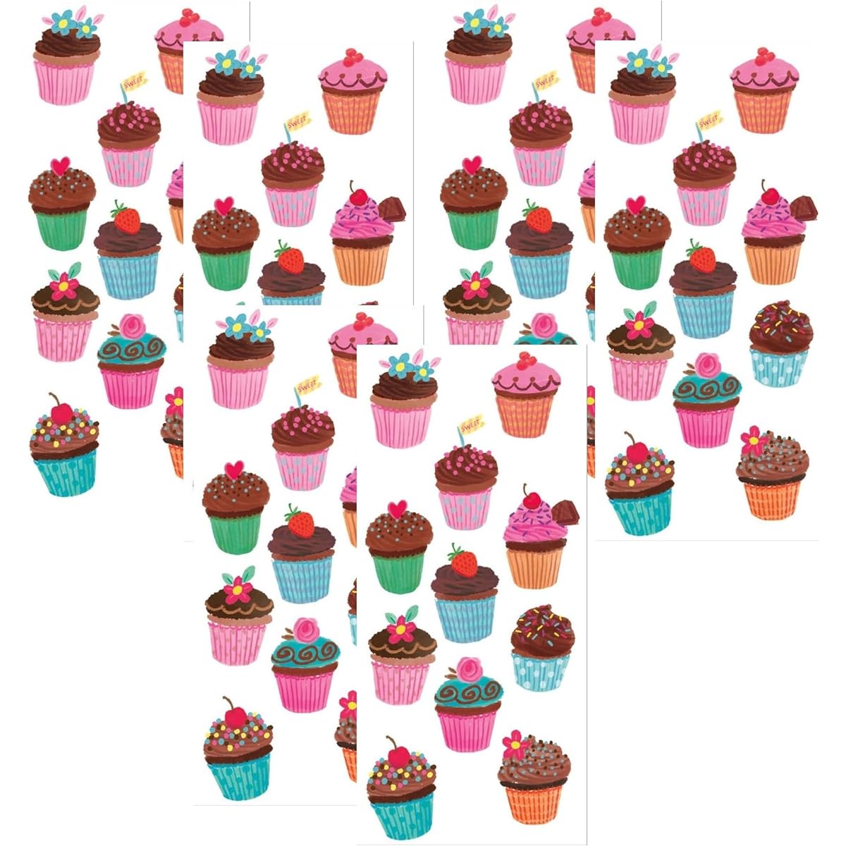 Playhouse Cupcake Party Chocolate Scented Scratch & Sniff Sticker Sheet - 3 Pack