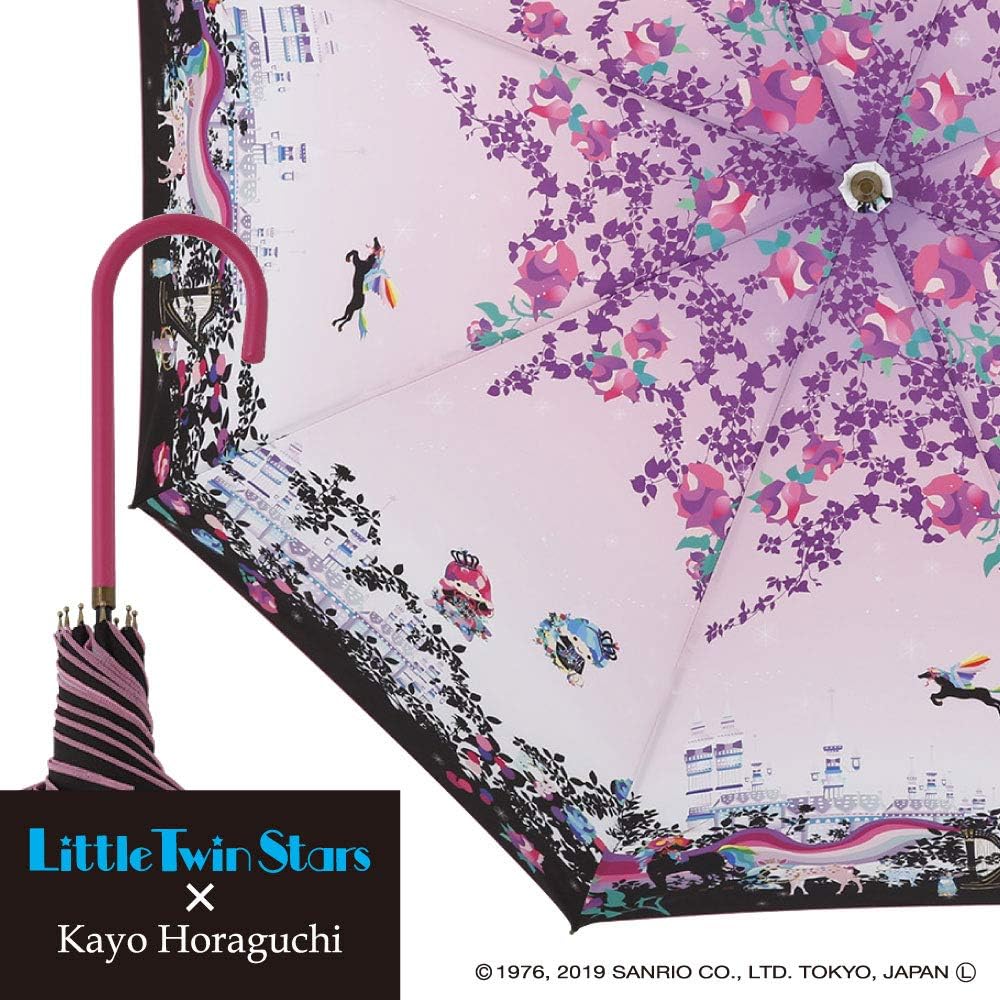 Ogawa Sanrio Little Twin Stars Long Umbrella Women's Kayo Horaguchi Collaboration Pink Goods 12968