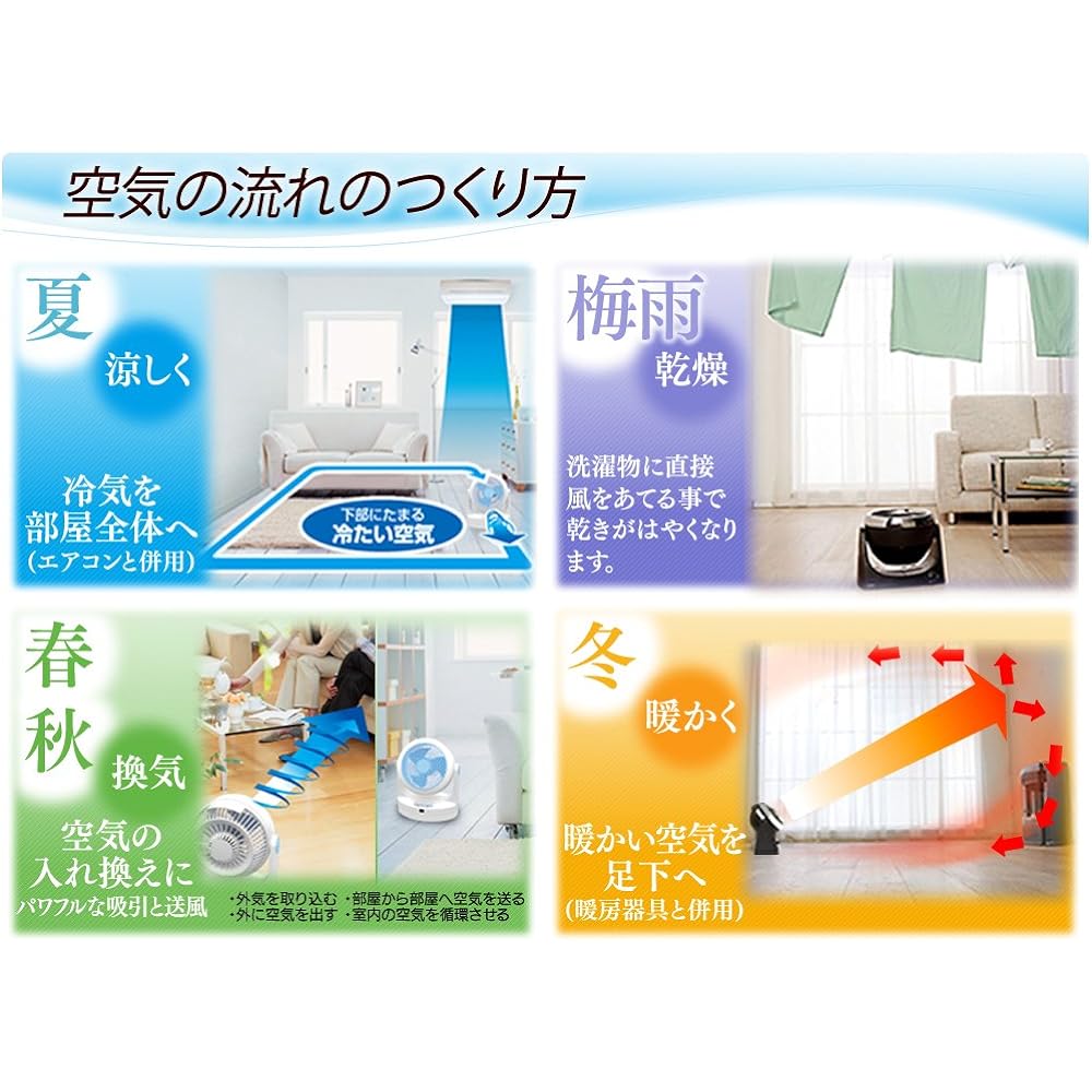 Iris Ohyama Silent Circulator Swing CFA-182 ~14 tatami