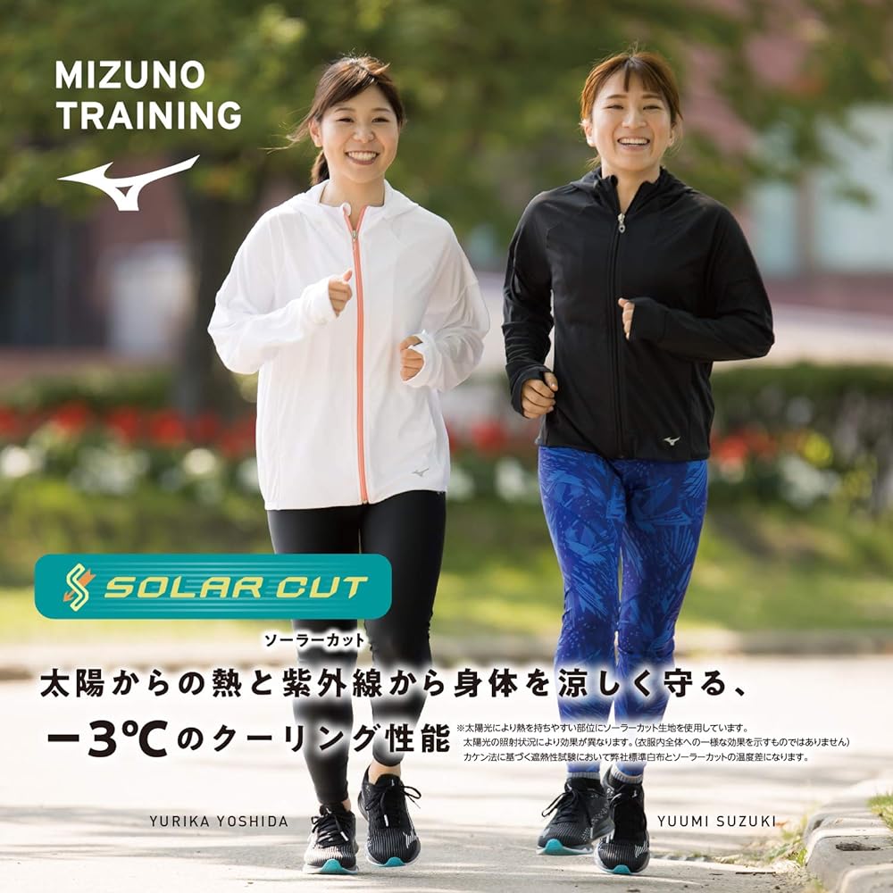 [Mizuno] Training Wear, Solar Cut Hoodie, Sweat Absorbent, Quick Drying, UV Protection, 32MA1341 Women's