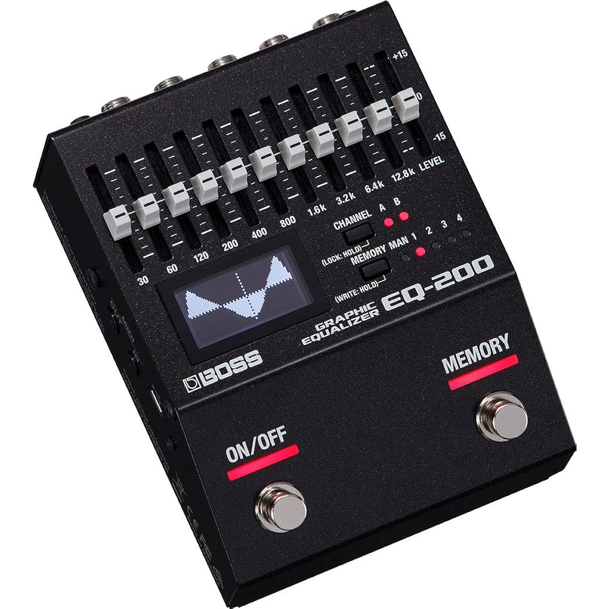 BOSS - Effector/Graphic Equalizer EQ-200 + Genuine AC Adapter PSA-100S2 + KORG Pitchclip 2 PC-2 + Marks Original Cloth Set