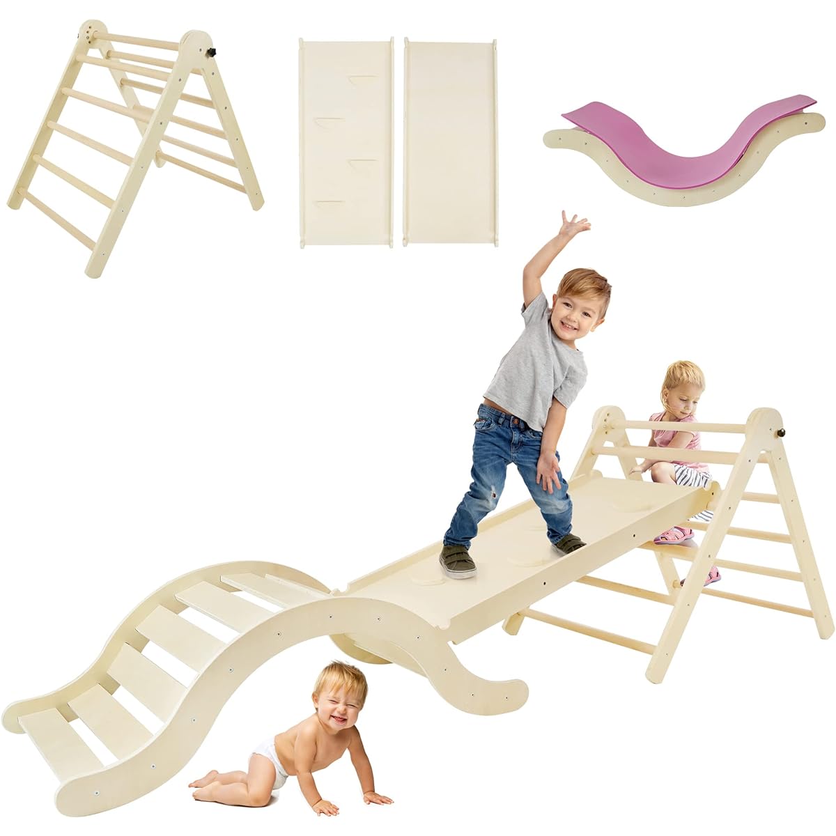 BENKRYFREJA Beech Picler Triangle Set 6-in-1 Foldable Climbing Triangle-v