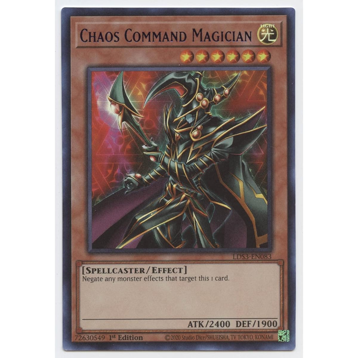 Chaos Command Magician (Blue) - LDS3-EN083 - Ultra Rare - First Edition