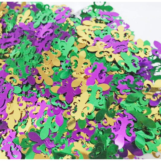 1400 Pieces Mardi Gras Confetti Decorations - Carnival Birthday Party Supplies Favors Table Decor