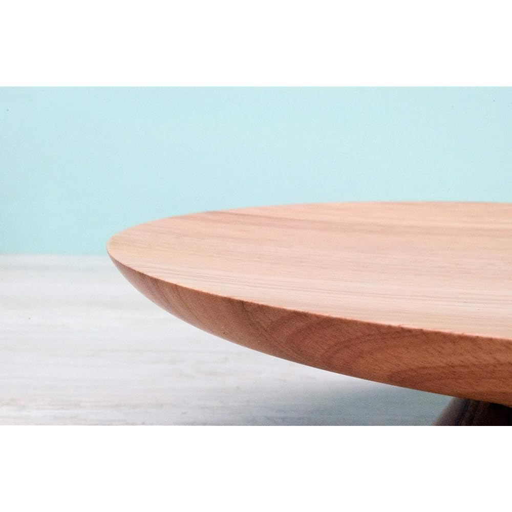 Swanson Shoji Cake Stand Wooden L Natural Approx. Diameter 30 x Height 8cm Footed Plate Afternoon Tea Party HF-005N