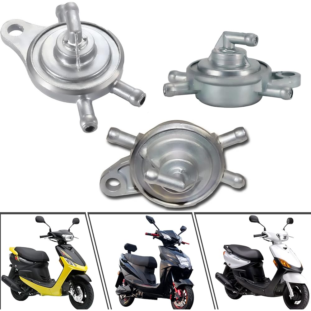 GLENPARTS Vacuum Fuel Pump Petcock China GY6 49cc 50cc 70cc 90cc 110cc 125cc 150cc 139QMB 152QMI 157QMJ 4 Stroke Roketa Sunl Taotao China ATV Scooter Go Kart 4 Wheeler Dune Buggy