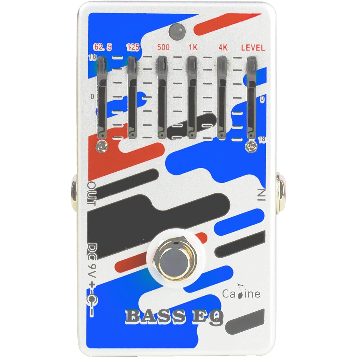 Caline Bass Guitar EQ Pedal 6 Band Graphic Equalizer Effect Pedal True Bypass CP-73 (100Hz 200Hz 400Hz 800Hz 1.6kHz 3.2kHz)