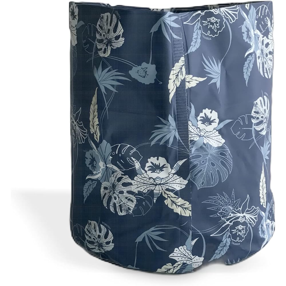 TAVARUA Portable Bucket 48L Folding Waterproof Bucket 3054SP (BOTANICAL NAVY)