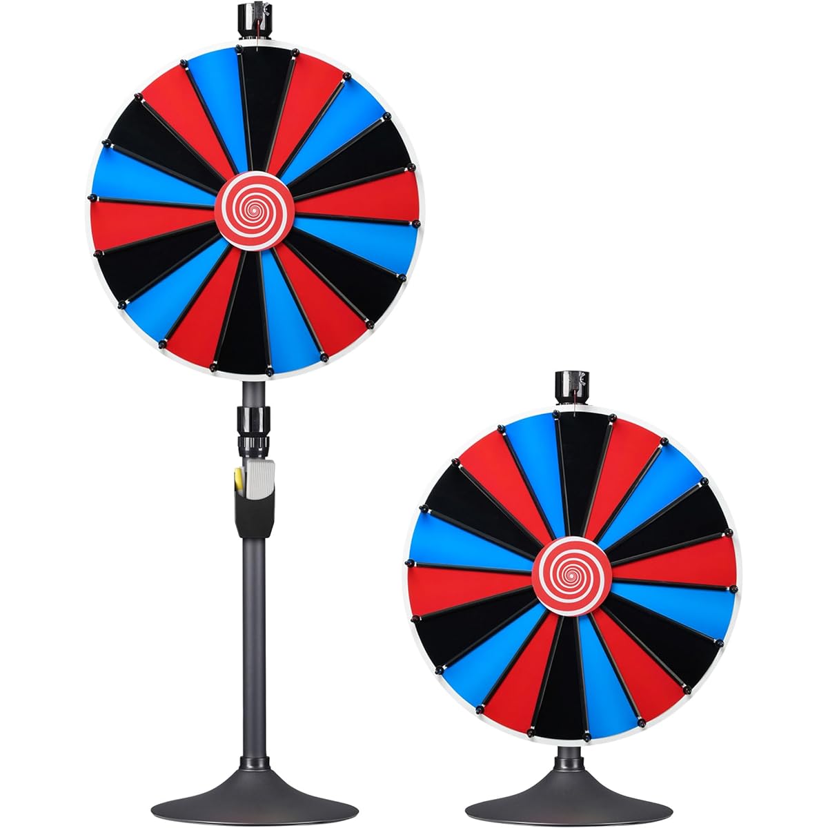 WinSpin 24" Dual-Use Heavy Duty Prize Wheel Tabletop and Floor Stand DIY Insertable 18 Slot Fortune Dry Erase Spinning Wheel for Home Trade Show Carnival Fortune Spinner Game
