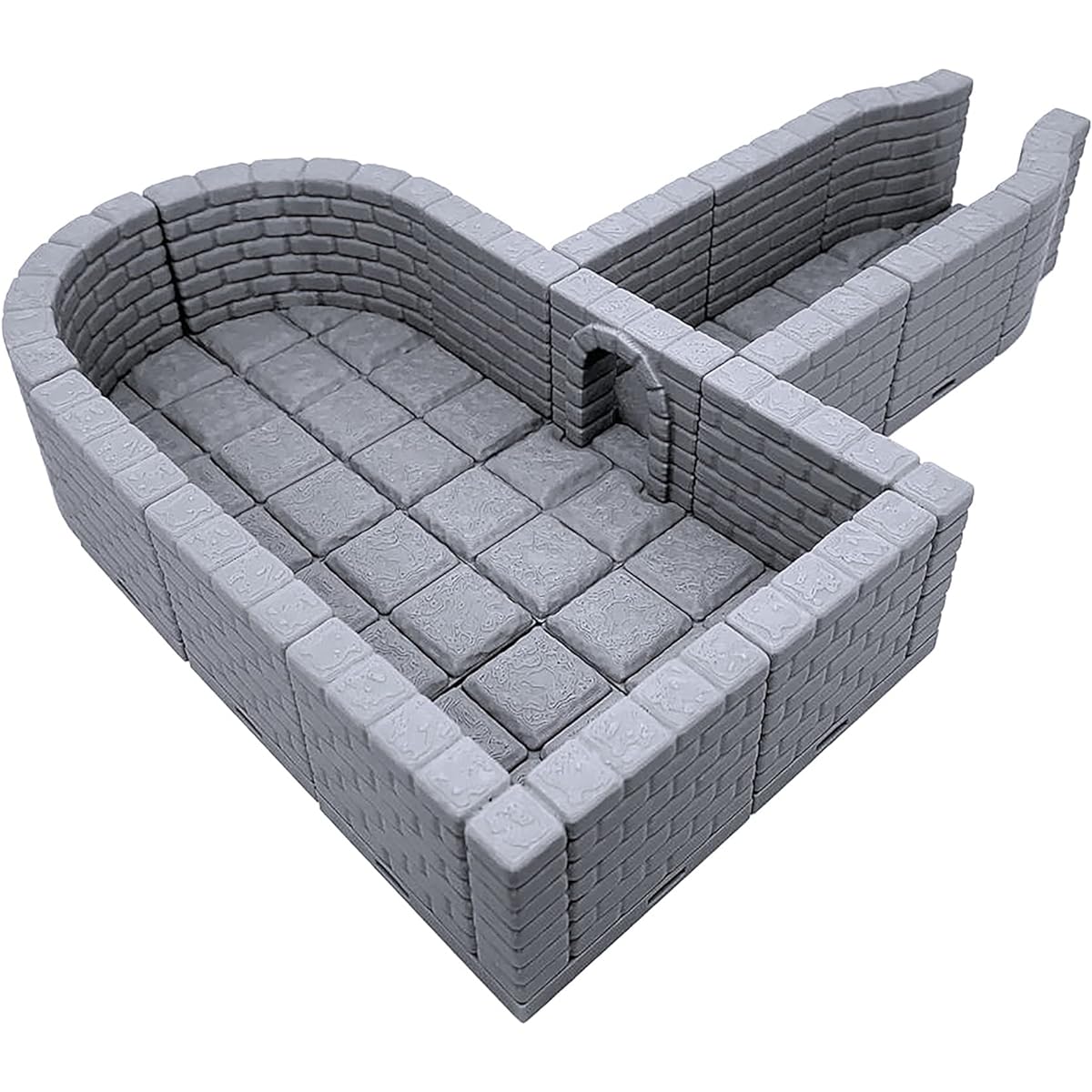 Deluxe Rock Dungeon Tiles - Masonry and Stone Paintable 3D Printed Tabletop Role Playing Game Terrain Scenery for 28mm Miniatures