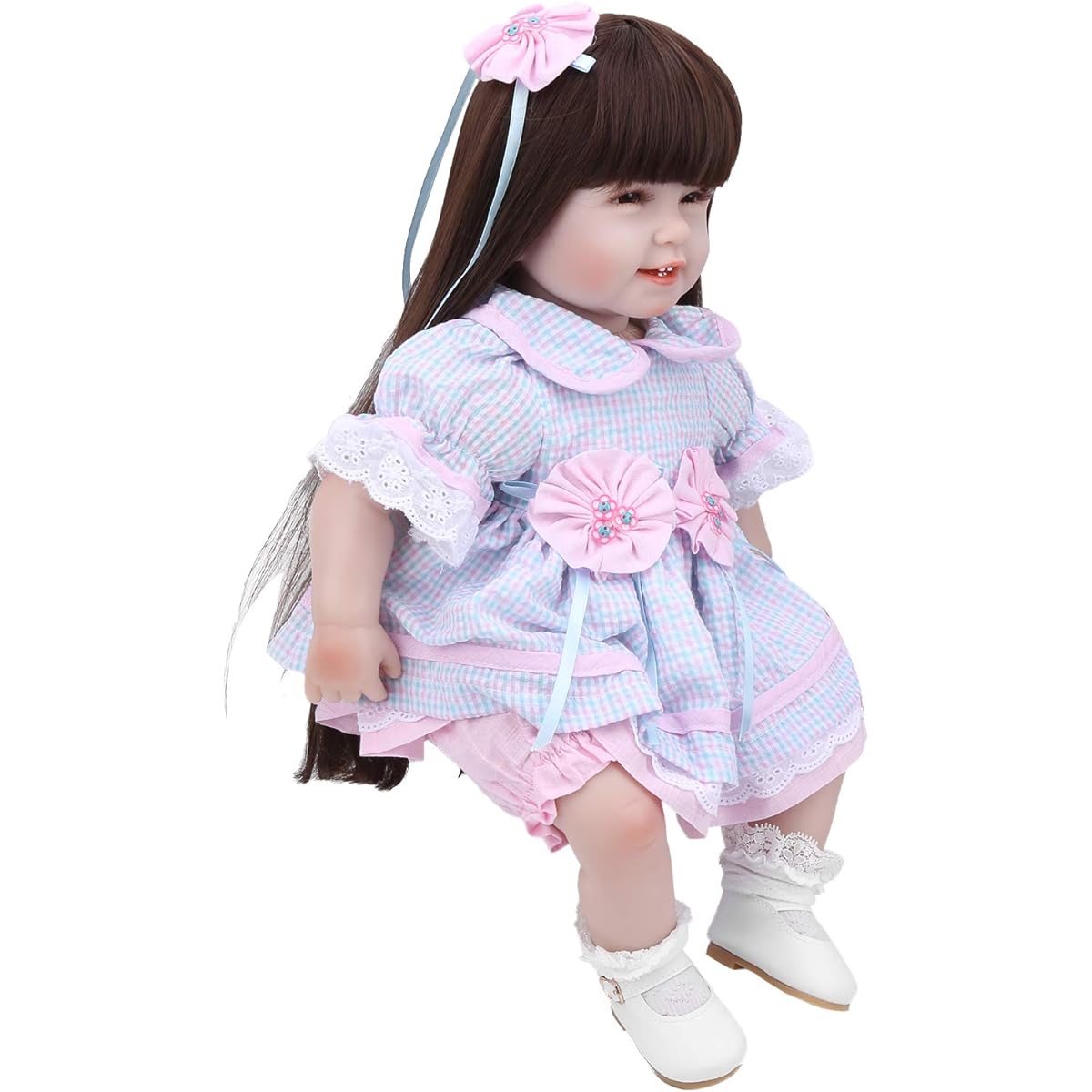 Baby Doll, Cute Doll with Long Hair, Soft Baby, Gift Kids Practice Use