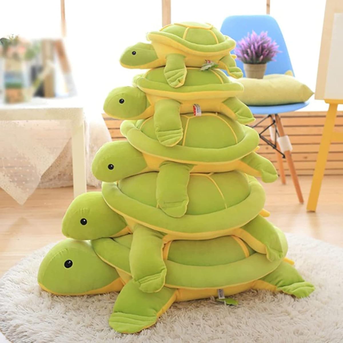 Turtle body pillow stuffed animal cushion sleeping together interior decoration green kids toy big turtle extra large animal cute cute for her fluffy and soothing healing soft gift