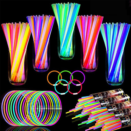 960 Pack Glow Sticks Bulk Halloween Party Favors Glow in the Dark Party Supplies Glow Sticks Necklace Bracelet with Connectors 8" Glow Toys Party Pack for Halloween Birthday Carnival
