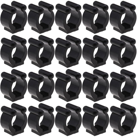 Billiard Snooker Cue Positioning Clip Holder Fishing Rod Holder Clip Plastic Pool Cue Clip Pool Cue Holder Pool Cue Rack Accessories Black 20 Pieces