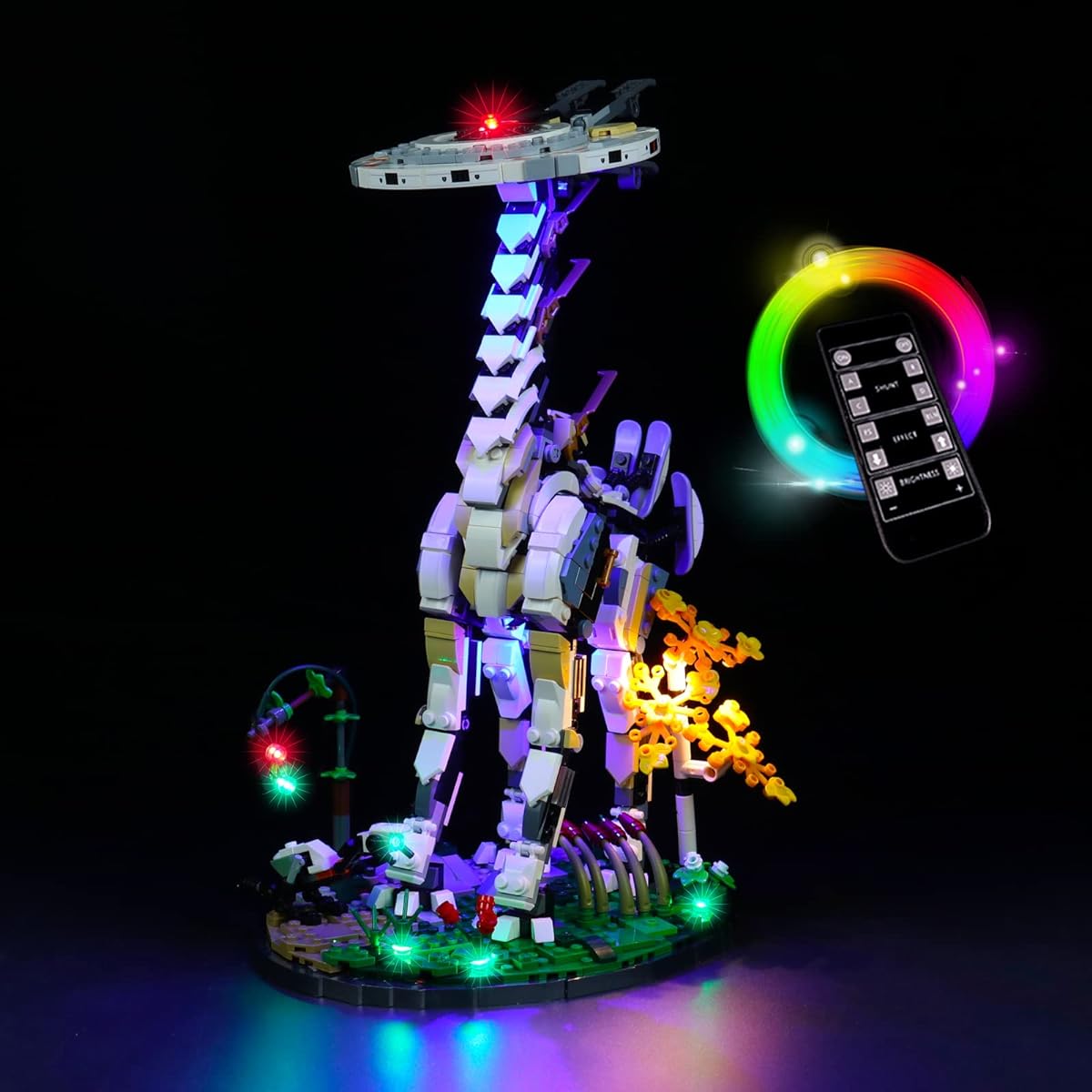 BrickBling Light Kit for Lego Horizon Forbidden West (Light Only No Model) Creative Light for Lego 76989 Tallneck Horizon Lego Tallneck Remote Control Version