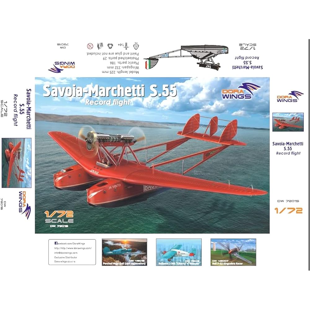 Drawings 1/72 Savoia Marchetti S.55 Recording Machine Plastic Model DWS72015