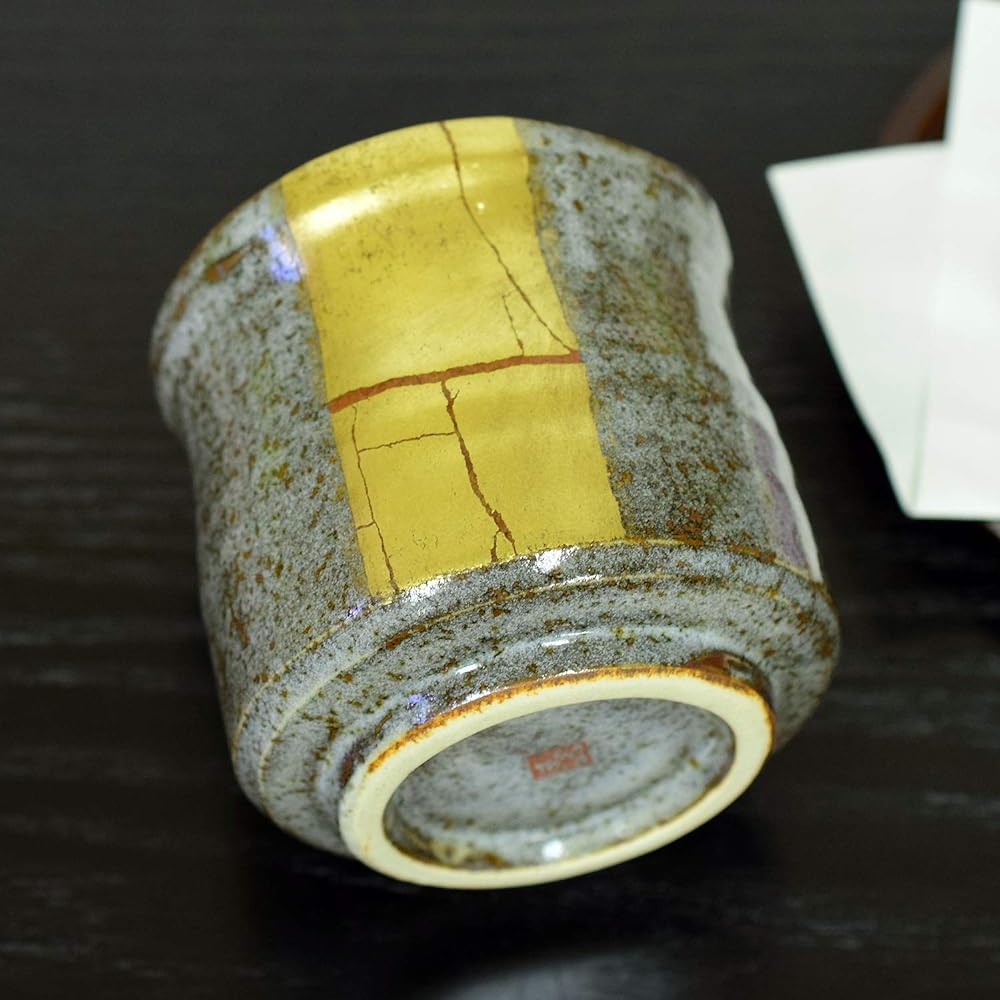 Teacup Stylish Kutani Ware Teacup Gold Leaf Line Teacup Ceramic Brand Japanese Tableware Made in Japan