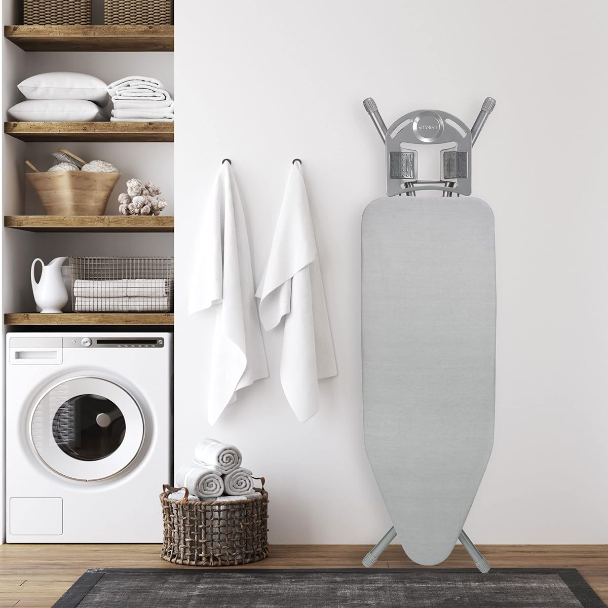 Polder IBC-9349-69 Replacement Ironing Board Pad and Cover for Wide 49" x 18" Boards, Silver IBC-9349-69