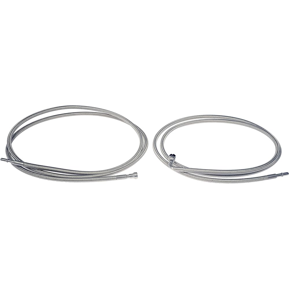 Dorman 819-875 Front Flexible Stainless Steel Braided Fuel Line Compatible with Chevrolet/GMC Models (OE FIX)