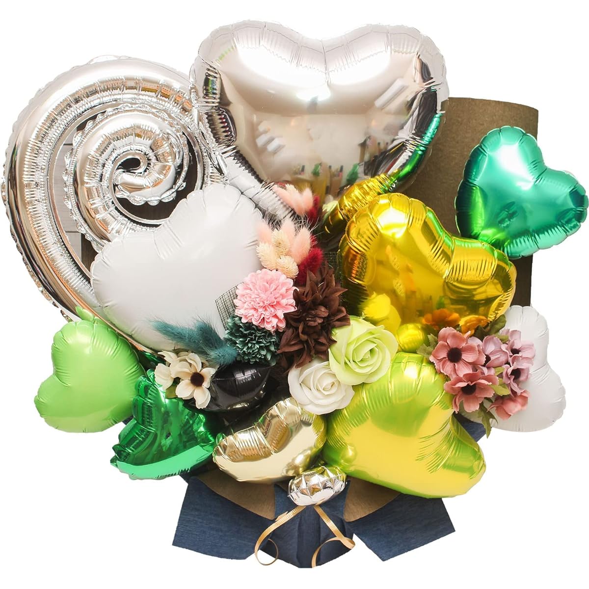 Balloon gift, wedding gift, store opening gift, balloon telegram, birthday gift, present, 4 color variations (green)