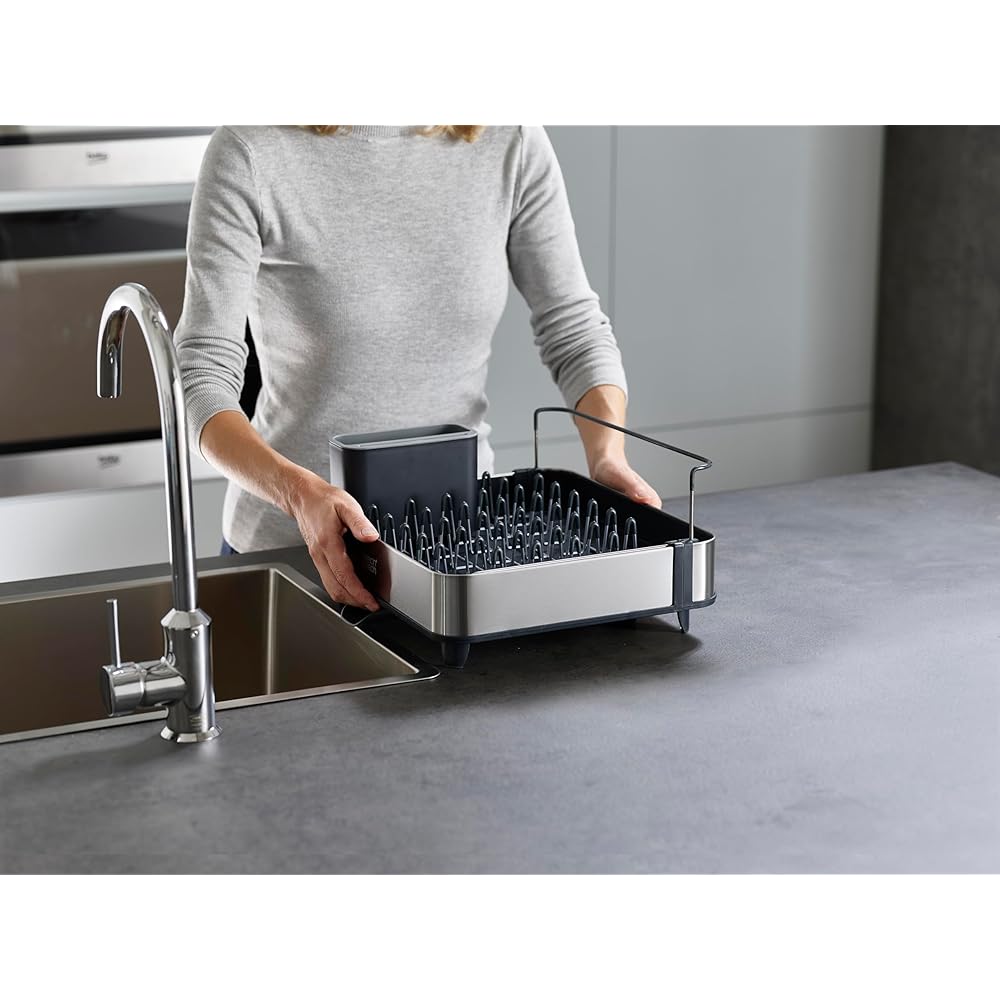 Joseph Joseph Drainer Rack Extended Steel Tableware Dish Stand Basket Gray [Genuine Product] 85153